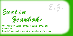 evelin zsamboki business card